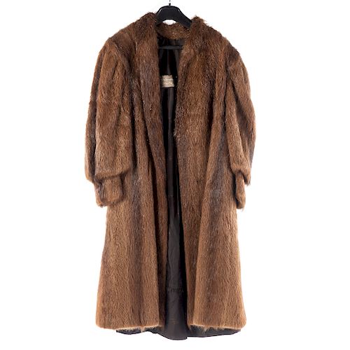 A Ladies Beaver Coat From Alaska Furs