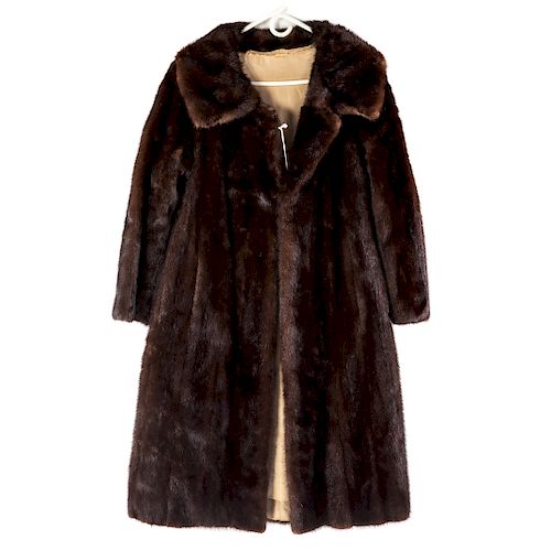 Ladies Brown Mink Full-length Coat