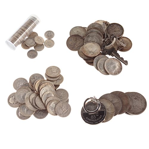 $22.30 Face in US Silver Coins & Six Silver Dollar