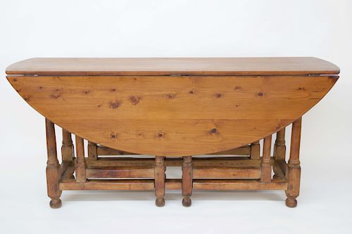 American Vintage Knotty Pine Drop Leaf Gate Leg Dining Table