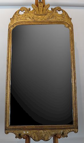 19th C. Carved Gilt Wood Mirror