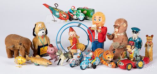 Collection of Japanese tin mechanical toys