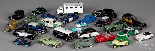 Twenty-five diecast scale model cars