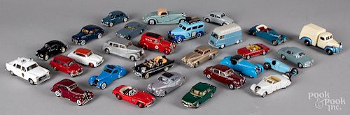 Twenty-eight diecast scale model cars