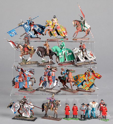 Russian painted metal scale model soldiers