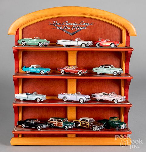 Franklin Mint Classic Cars of the Fifties display