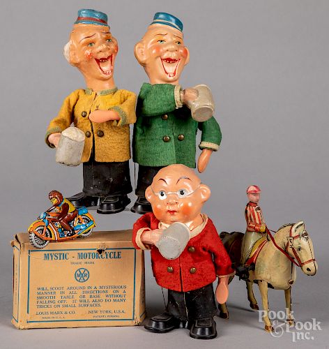 Group of Western Germany wind-up toys, etc.