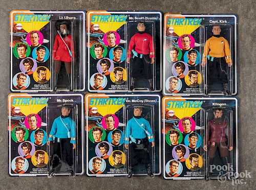 Complete set of 1974 Mego Star Trek action figure