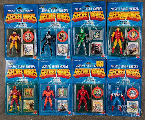 Eight 1984 Mattel Marvel Super Heroes