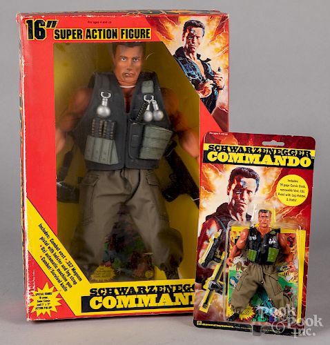 Two Arnold Schwarzenegger Commando action figures