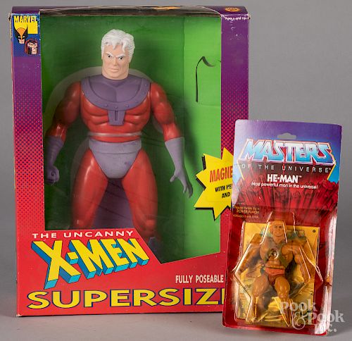 1983 Masters of the Universe He-Man action figure, etc.