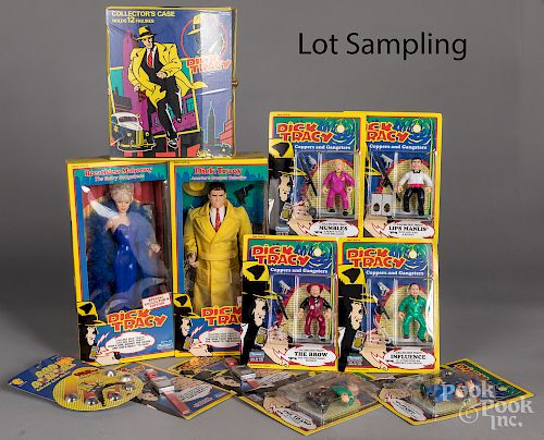 Large group of Dick Tracy figures and accessories