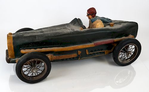 Model Race Car & Driver Sculpture