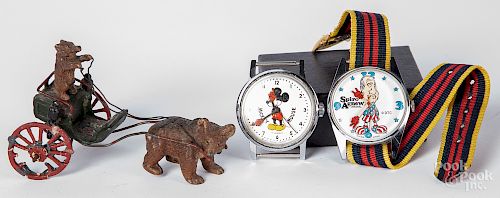 Mickey Mouse wristwatch, etc.