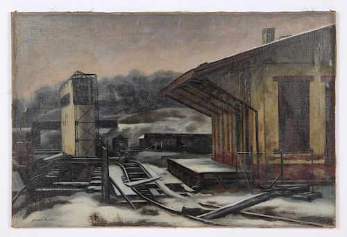 Giovanni Martino (1908-1997) "Abandoned Station", 1945