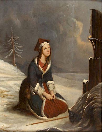 LAPLANDER OIL PAINTING, DATED 1846
