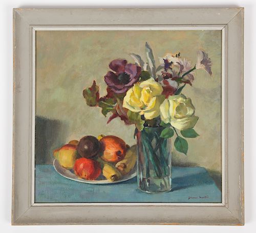 Giovanni Martino (1908-1997) "Roses and Fruit", 1955
