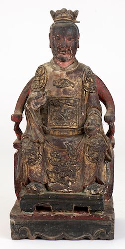 Antique Chinese Figure of a Seated Nobleman