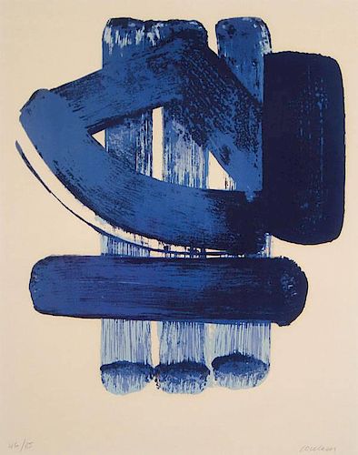 PIERRE SOULAGES SIGNED LITHO