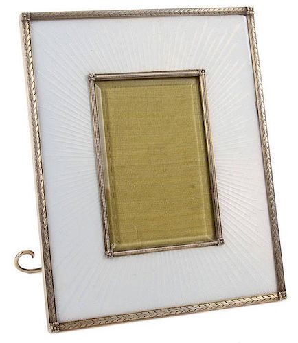 RUSSIAN FABERGE ENAMELED FRAME