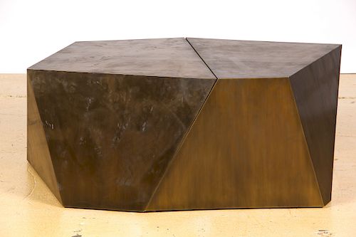Modern 2 Pc. Metal Modular Coffee Table/Side Tables