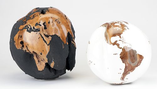 Two Bruno Helgen Globes
