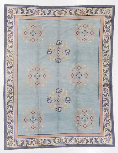 Unusual Japanese or European Rug in Chinese Style: 8'11'' x 11'6''