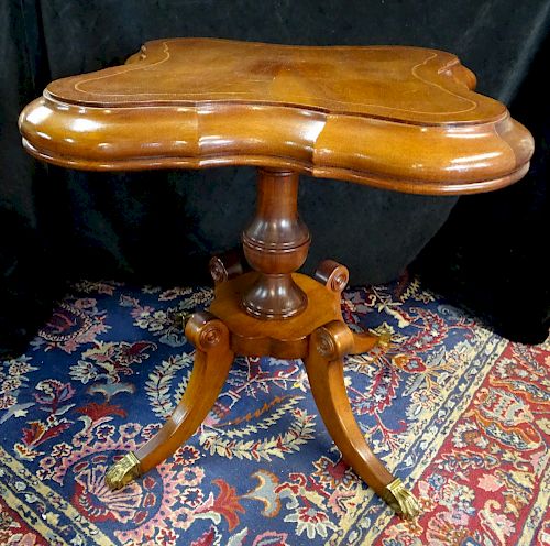 REGENCY STYLE INLAID BRONZE MOUNTED CENTER TABLE