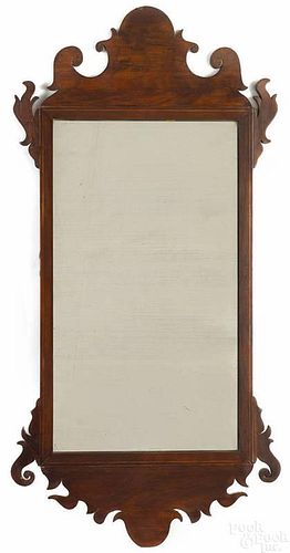 Chippendale mahogany looking glass, late 18th c.,