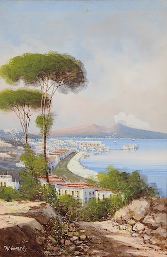 M Gianni  (Italy, 1873-1956) Mt. Vesuvius, Naples
