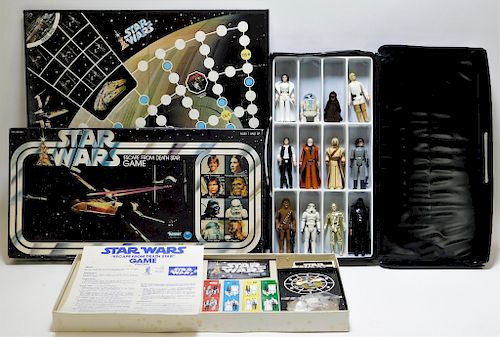 12PC 1978 Kenner Star Wars Action Figures & Game