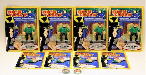 10PC Dick Tracey Steve The Tramp Action Figures