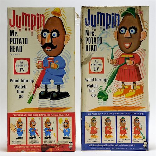 1966 Hasbro Jumpin Mr. and Mrs. Potato Head MISB