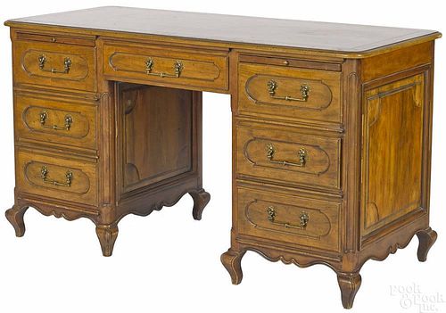 French fruitwood desk, 20th c., 31'' h., 55 3/4'' w
