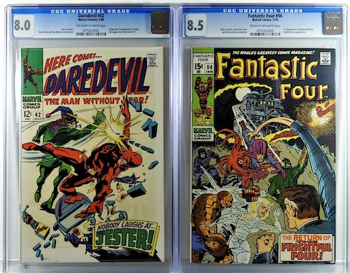 Marvel Comics Daredevil #42 Fantastic Four #94 CGC