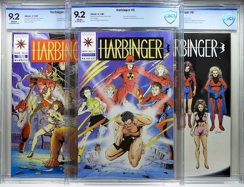3PC Valiant Comics Harbinger #3 #5 #6 CBCS 9.2