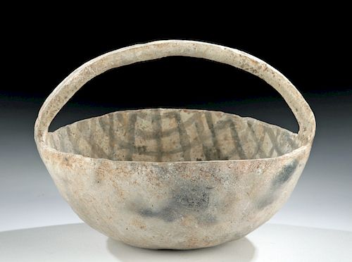 Prehistoric Anasazi Pottery Bowl with Handle, ex-Museum