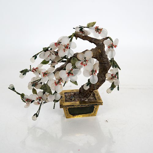 Asian Mother-of-Pearl and Enamel Tree