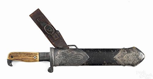 German Nazi hewer dagger, the blade stamped Carl