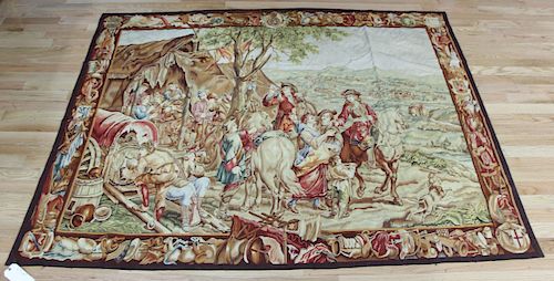Vintage And Fine Quality Tapestry Hunting Scene