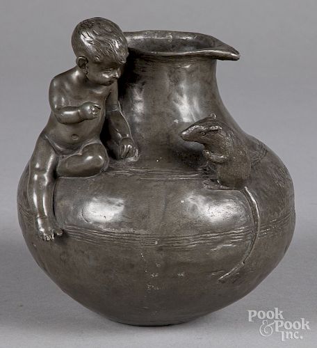 Hans Lerche pewter vase