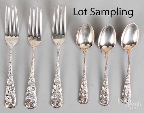 Durgin sterling silver forks and spoons