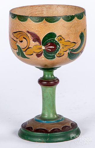 Turned and painted chalice