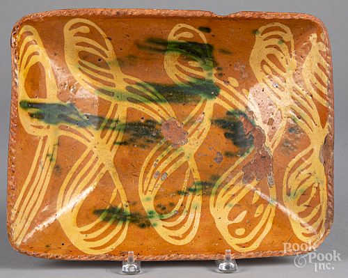 New England redware loaf dish