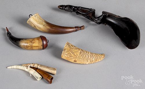 Carved bone and horn items