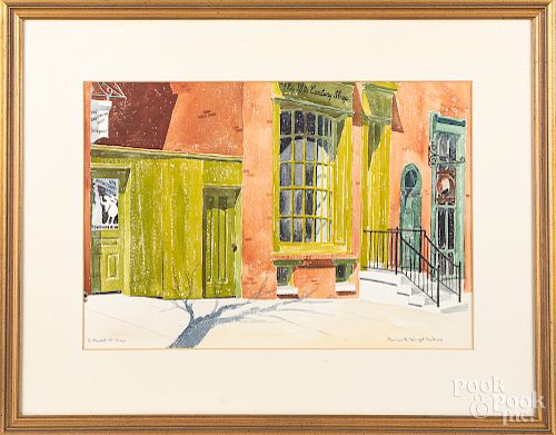Two Marian Wright Canfield watercolor works