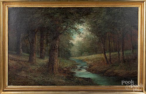 Jay Taylor oil on canvas wooded landscape