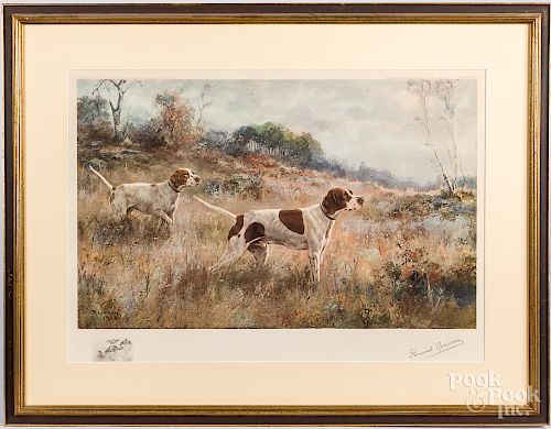 Two Percival Rosseau signed prints of pointers