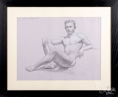 John Kelley chalk male nude