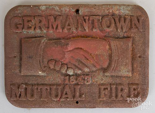 Germantown Mutual Fire cast iron marker